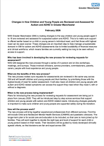 Cover of the NHS communication about the changes